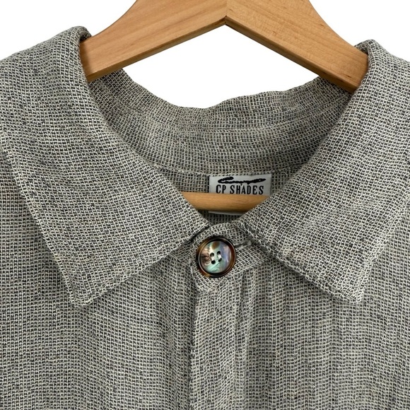 CP Shades Sleeveless Collared Button Tunic Shirt Top Sz L - Picture 3 of 5